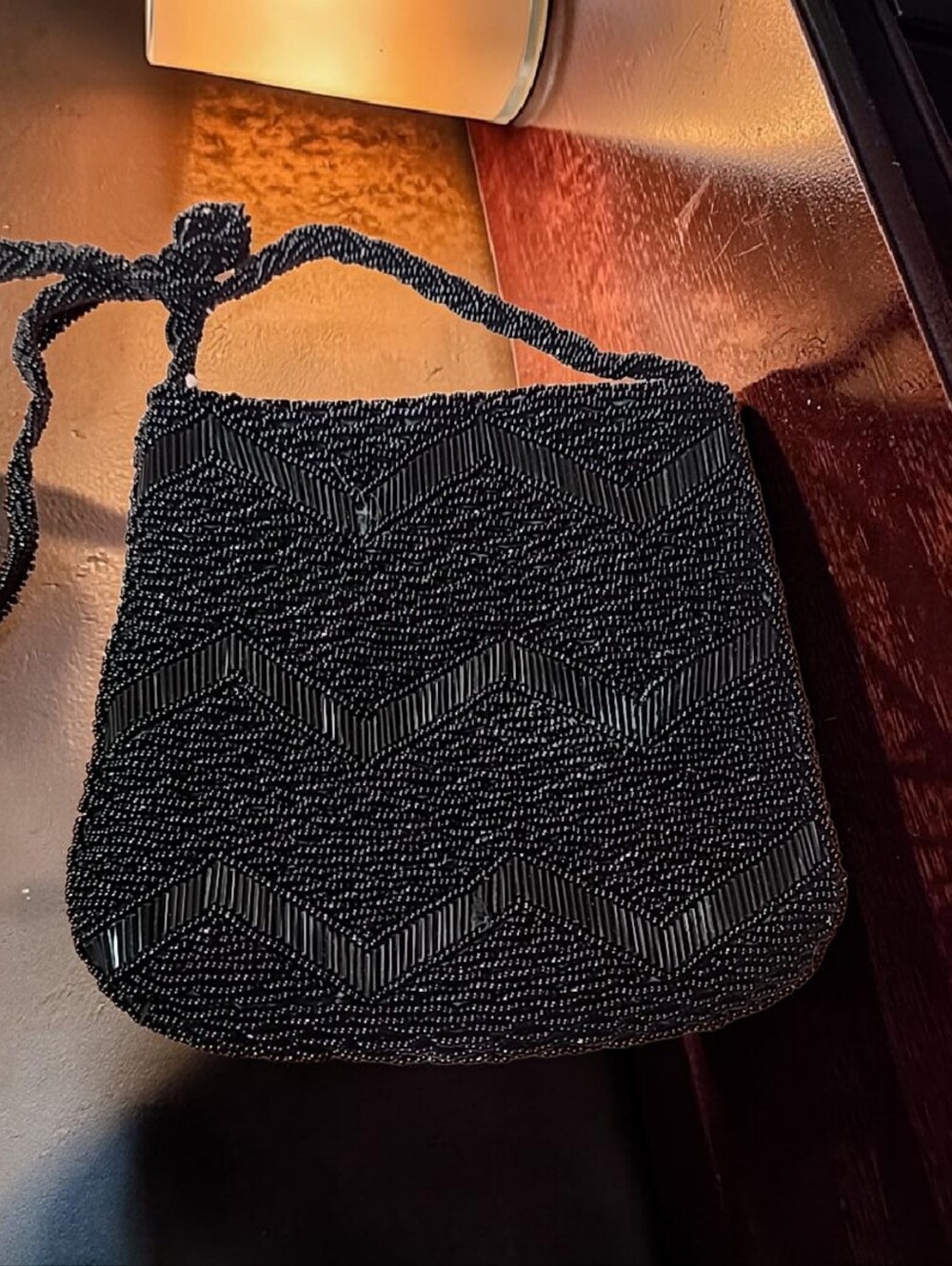 Vintage Beaded Soft Bag.. - Picture 1 of 6
